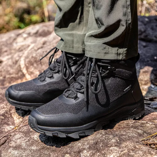 Vista 9 de SHULOOK Hiking Boots Men Waterproof Mid Boots Non-Slip LightWeight Comfortable