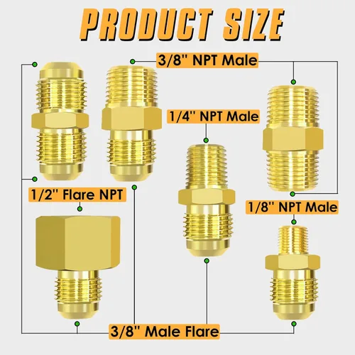 Vista 3 de MEFUN Extensión de manguera de propano trenzada de alta presión de 6 pies con acoplamiento de conversión de 3/8 pulgadas a 1/2 pulgadas NPT hembra