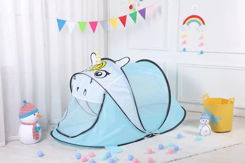 Vista 8 de Tiendas de campaña para niños – Tienda de campaña plegable para niños y niñas – Gran casa de juegos plegable para diversión en interiores