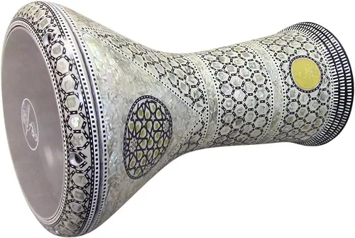 Vista 2 de ¡Nuevo! Gawharet El Fan Clásico 17" Darbuka de Nácar Percusión de Tambor (Pantaleon)