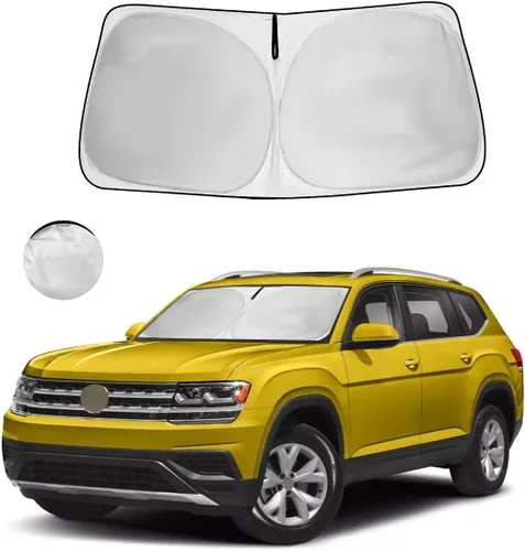 Vista 15 de Parasol para parabrisas, 4 capas, parasol para ventana delantera, bloquea los rayos UV, mantiene el automóvil más fresco