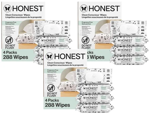 Vista 25 de The Honest Company - Toallitas limpiadoras para bebé con 99% de agua, respetuosas con el medioambiente, a base de plantas, hipoalergénicas