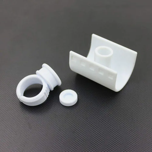 Vista 7 de Pestañas postizas en forma de U Anillo Tira de pestañas postizas Extensión de Pallet Pegamento Holder Set Herramienta de dedo con escala