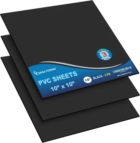 Vista 48 de Mega Format Hojas de plástico de PVC expandido – Hoja negra rígida de 5 x 7 pulgadas para manualidades, señalización y exhibiciones – Sintra Negro