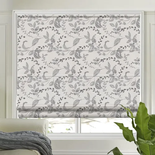 Vista 10 de LETAU Persianas romanas opacas sin cordón, sin cordón, hechas a pedido, con forro de flores, persianas para ventanas, puertas, puertas francesas