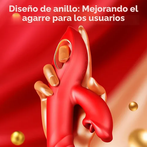 Vista 5 de Consoladore Vibrador de Empuje, Juguetes Sexuales para Adultos, 4EN1 Vibradores para Punto G, Estimulador de Lengua y Clítoris, Juguetes Sexuales