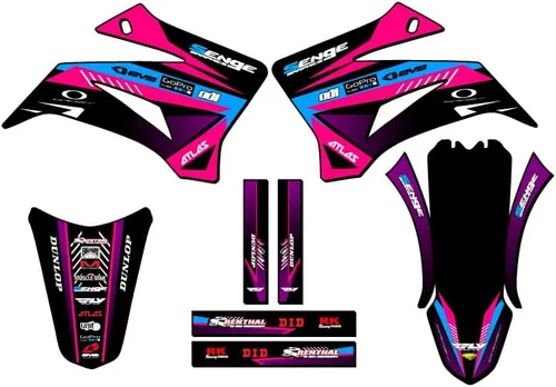 Vista 6 de TTR 125 SURGE 2008-2025 Kit de base gráfica Senge negro compatible con Yamaha