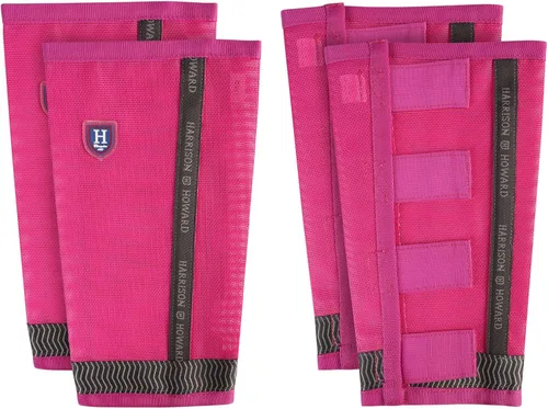 Vista 9 de Harrison Howard Botas de caballo sueltas con protección UV, leggings de malla fina duraderos con tiras reflectantes (juego de 4)