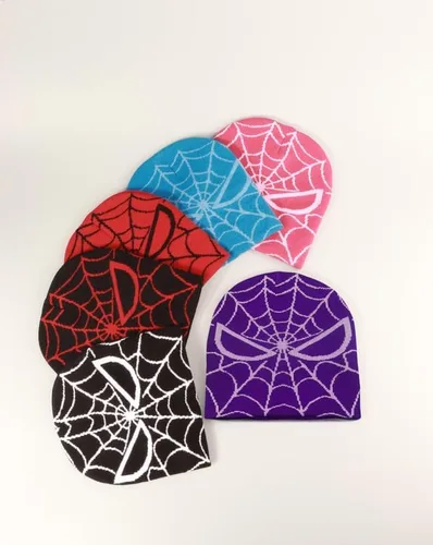 Vista 4 de CORIRESHA Gorros de punto unisex de tela de araña y2k, cálidos y acogedores para otoño e invierno