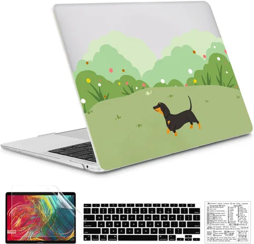 Vista 22 de Funda compatible con MacBook Air de 13 pulgadas 2022, 2021-2018 A2337 M1 A1932 A2179, carcasa de plástico duro duradero, cubierta de teclado