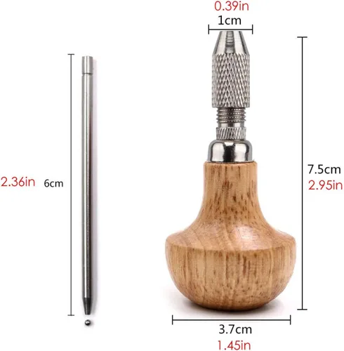 Vista 3 de Kit de herramientas de cuentas de joyería de 24 piezas con mango de madera Herramientas de cuentas de metal