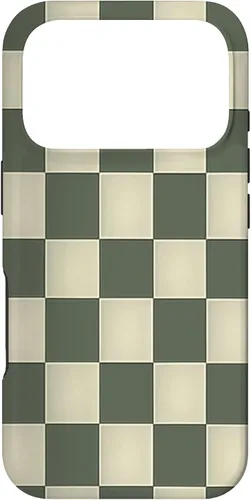 Vista 29 de Funda para iPhone 11 Pro Max con patrón de tablero de ajedrez verde salvia