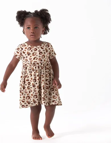 Vista 4 de Gerber Vestido de manga corta suave para bebé niña de talla única, con viscosa hecho de eucalipto