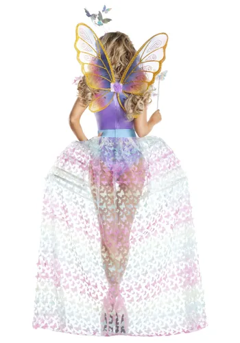 Vista 2 de Disfraz Deluxe de Hada Mariposa Sexy para Mujer Multicolor