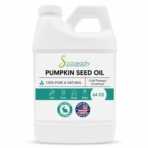 Vista 10 de Soapeauty Aceite virgen de semilla de calabaza cruda para el crecimiento de la piel y el cabello, remedio de aceite 100% puro, prensado en frío