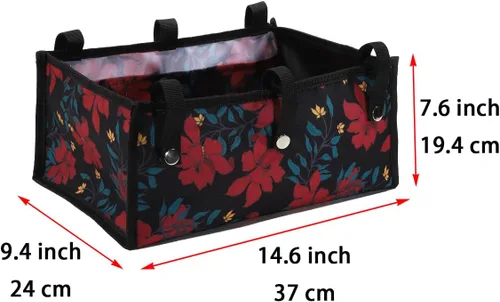 Vista 2 de Bolsa de andador debajo del asiento para rodillo de cuatro ruedas, bolsa con ruedas, organizador de almacenamiento para caminantes para senoirs