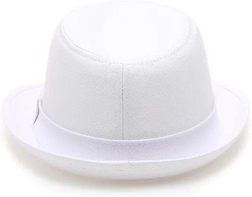 Vista 4 de Classic Trilby - Sombrero Fedora de sarga de algodón 100% con banda
