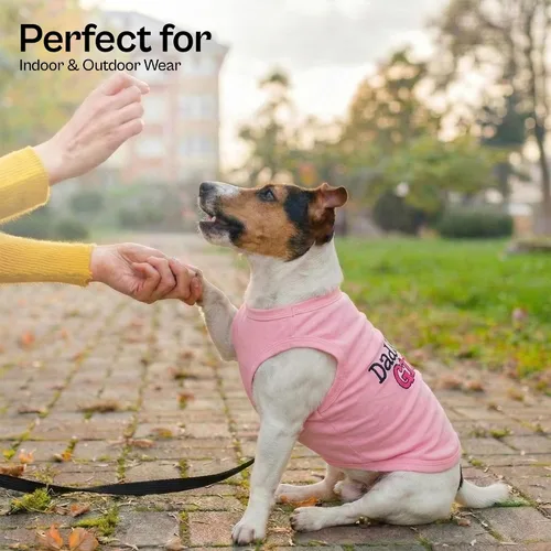 Vista 4 de Parisian Pet - Camiseta para perros y gatos, con texto en inglés Daddy's Girl, 2XS