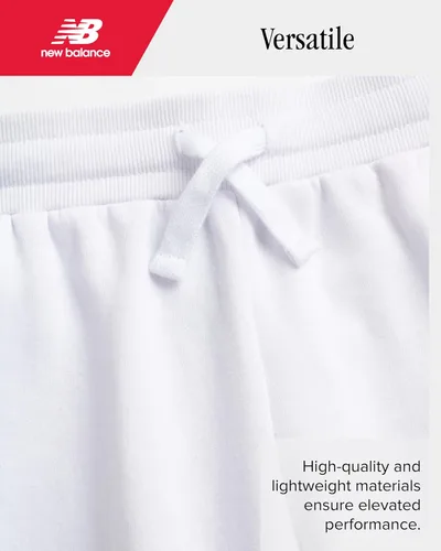 Vista 51 de New Balance Pantalones deportivos para niña, forro polar de mezcla de algodón suave con cordón y bolsillos (tallas 8-16)