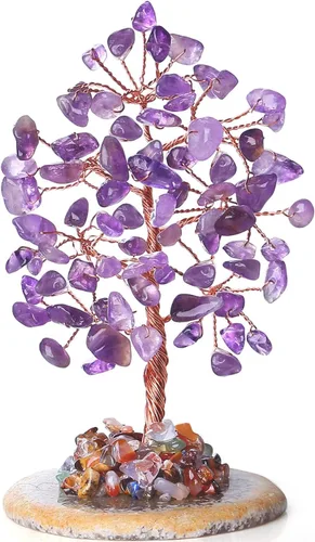 Vista 13 de QINJIEJIE Árbol de Chakra Natural de Cristal Árbol de la Vida Dinero para Decoración de Escritorio Piedra de 7 Chakras para Energía Positiva