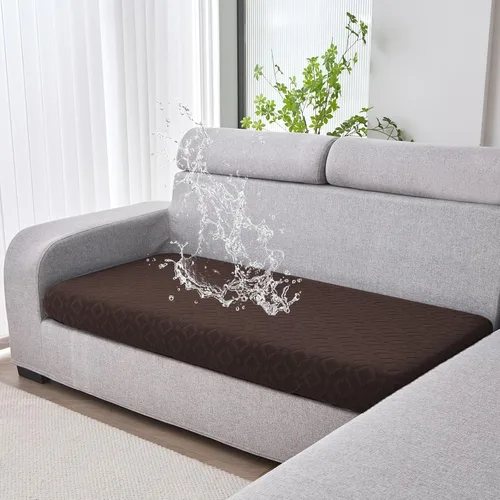 Vista 21 de Genina Fundas de cojín para sofá impermeables, fundas elásticas para sofá seccional, funda de cojín lavable, antideslizante, con parte inferior