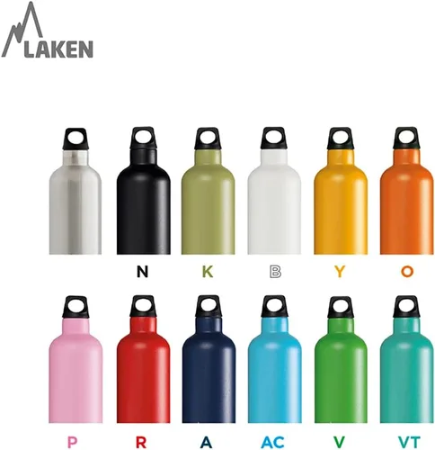 Vista 6 de Laken Thermo Futura - Botella de agua de acero inoxidable aislada al vacío, boca estrecha, 12-25 onzas