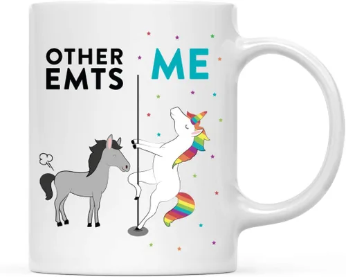 Vista 43 de Andaz Press Funny Quirky - Taza de té de café de cerámica de 11 onzas, regalo de agradecimiento, otros actores yo, unicornio de caballo, 1 paquete