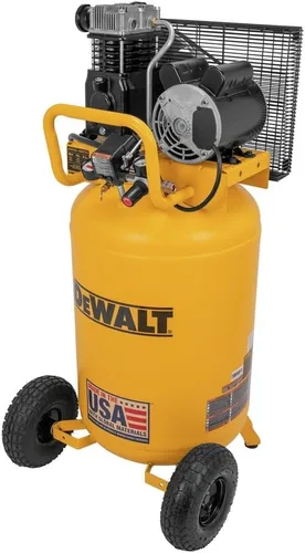 Vista 3 de DEWALT Compresor de aire vertical de 30 galones, 2 HP, de una sola etapa, transmisión por correa con lubricación de aceite, 175 PSI máximo