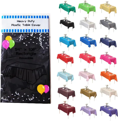 Vista 17 de Evershine - Mantel de plástico resistente (reutilizable, 12 unidades)