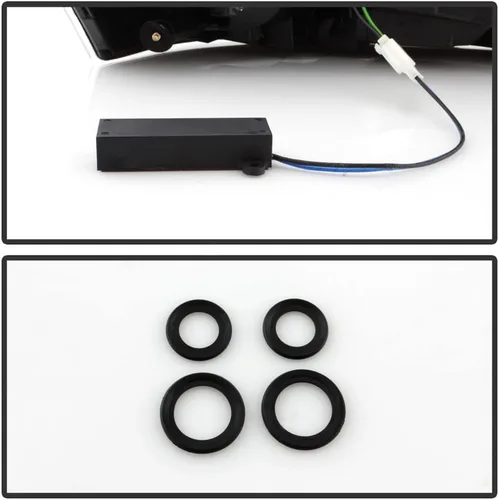 Vista 8 de ACANII - Para Infiniti G35 35GT Coupé 2003-2005 [Diseño de actualización de tubo LED] Luces traseras LED negras Lámparas de freno izquierda+derecha