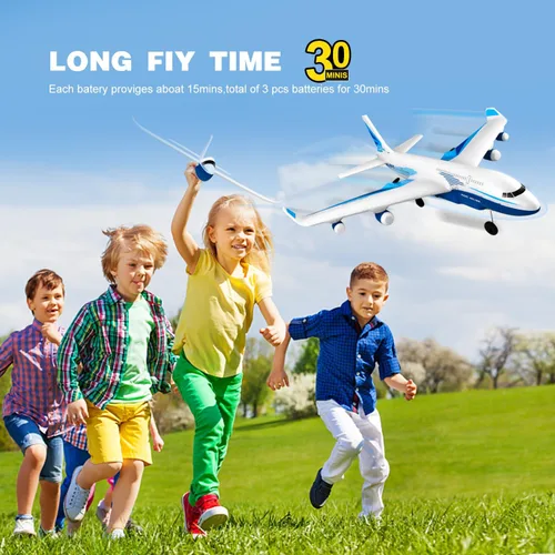 Vista 6 de 4DRC Avión de control remoto para niños y adultos, avión de control remoto G2 para principiantes y adultos, avión listo para volar con luz LED