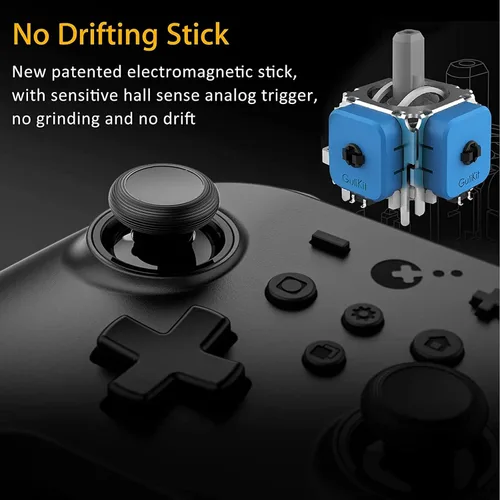 Vista 2 de GuliKit Hall Effect Sensing JoystickNo DeadzoneNo DriftingFPS Model Controller KingKong 2 Pro Wireless Bluetooth Gamepad for SwitchSwitch