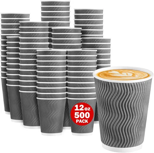 Vista 8 de Lamosi Paquete de 100 vasos de plástico transparente de 12 onzas con tapas y pajitas, tazas de café de plástico desechables con tapas para café