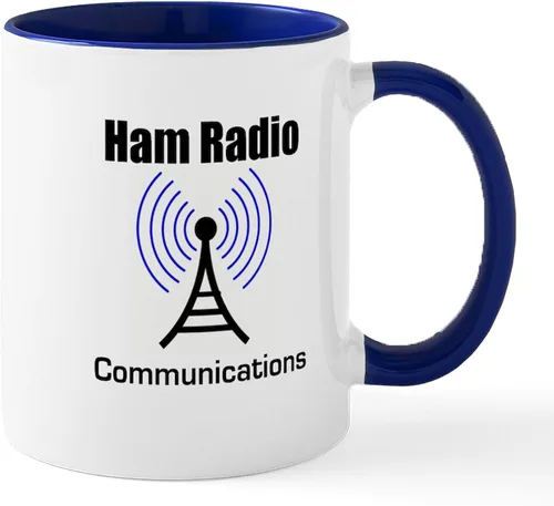 Vista 41 de CafePress Eat Sleep - Taza de café de cerámica con radio, 11 oz (11.0 fl oz)