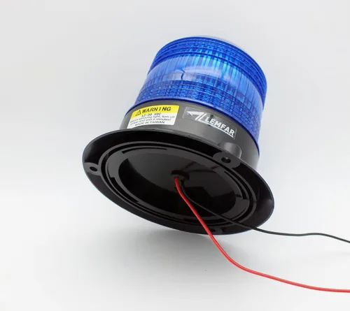 Vista 4 de Luces estroboscópicas de emergencia automotriz para vehículos Luz de advertencia de emergencia LED Flash luz de baliza (azul)