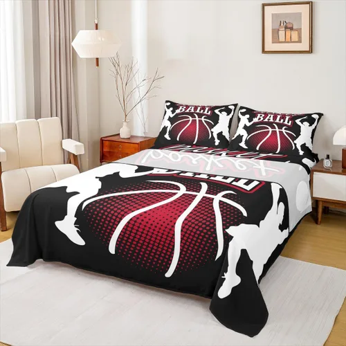 Vista 35 de Erosebridal Juego de sábanas deportivas de tamaño individual, sábanas de béisbol y fútbol, bolsillo profundo, para fútbol, baloncesto, rugby, ropa