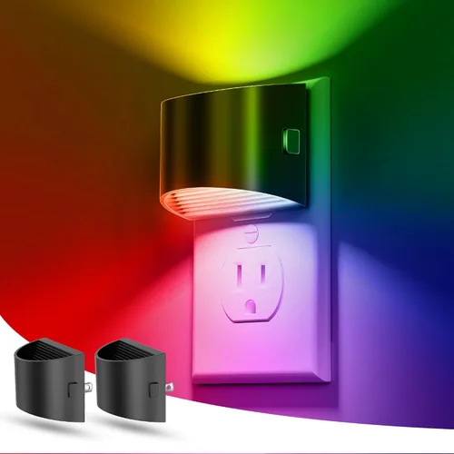 Vista 15 de L LOHAS LED - Luces nocturnas enchufables en la pared con 3CCT ajustable (1600K/3000K/5000K), luz nocturna de 1W enchufable en la pared, sensor
