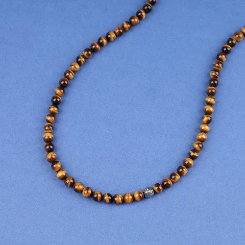 Vista 4 de GAVU Collar de cristal con cuentas de piedras preciosas para hombre