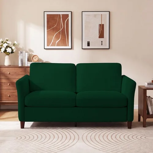 Vista 12 de Valthie Sofá biplaza de pana de 61 pulgadas, sofás modernos y cómodos con bolsillo lateral, sofá de sala de estar, sofá para dormitorio y espacios