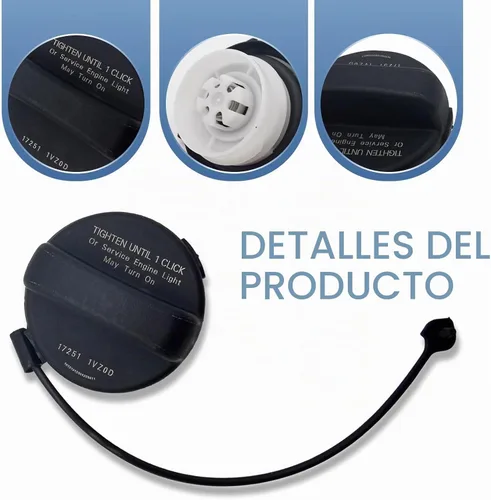 Vista 5 de 1 tapa de tanque de combustible para automóvil, tapón de tanque de combustible sellado de plástico ABS a prueba de óxido con cuerda antipérdida