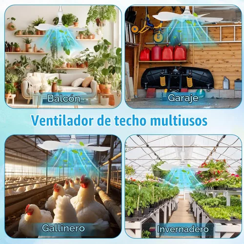 Vista 6 de Tujoe Juego de 2 ventiladores solares de techo de 16.5 pulgadas, panel solar monocristalino de 15 W, ventilador de techo USB con control remoto