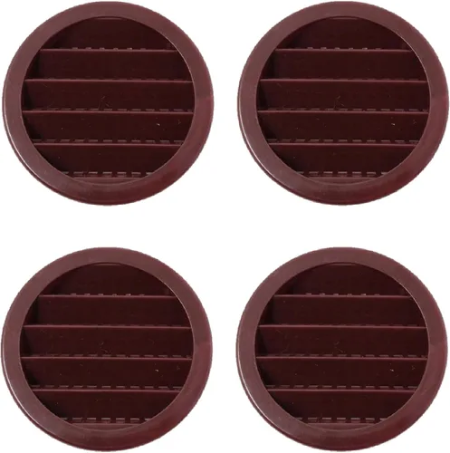 Vista 12 de Rejilla de ventilación de aire tipo soffit redonda de plástico de 3 pulgadas con malla para reptiles (12, negro)