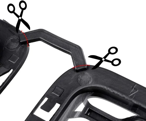 Vista 5 de 7 piezas de rejilla frontal de nido de abeja negro para parrilla de coche compatible con Jeep Grand Cherokee 2017 2018 2019 2020 2021