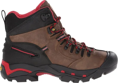 Vista 4 de KEEN Utility Pittsburgh - Botas de trabajo impermeables con punta de acero para hombre de 6 pulgadas Bison