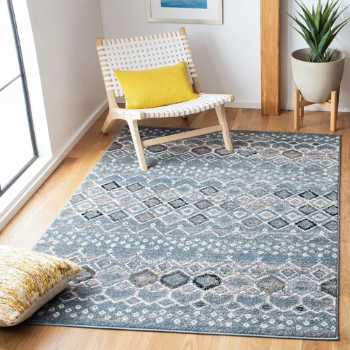 Vista 30 de SAFAVIEH Amsterdam Collection Alfombra Decorativa - 2.3 pies x 4 pies, Negro & Multi, Diseño Marroquí Bohemio, Sin Desprendimiento y Fácil Cuidado