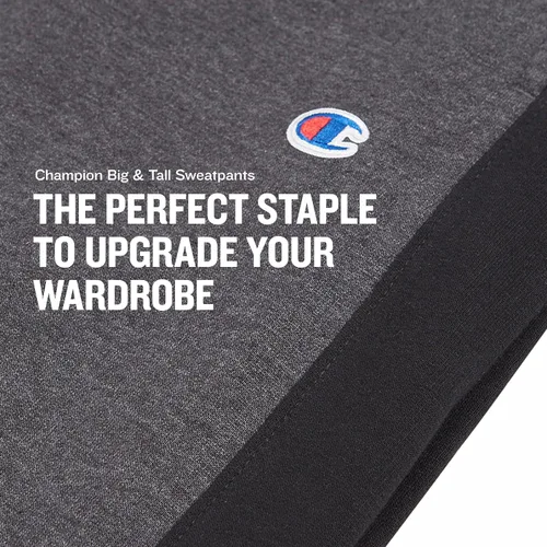 Vista 7 de Champion Pantalones deportivos para hombres grandes y altos - Joggers bordados de forro polar para hombre
