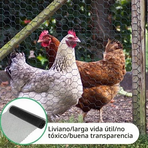 Vista 5 de TORIS Malla de alambre de pollo de plástico Malla hexagonal de plástico para aves de corral Valla de alambre de pollo de plástico extruido Red