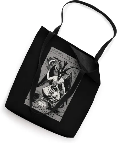 Vista 2 de Baphomet Tarot Card Ocult Satanás The Devil Death Atheist 666 - Bolsa de mano