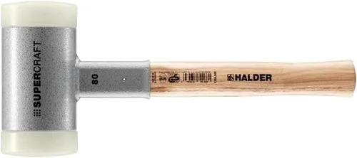 Vista 10 de Halder SuperCraft Dead Blow Mallet 3366.020 - Mazo sin rebote, inserciones de nailon duro, mango de madera de nogal americano con protector