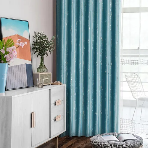 Vista 2 de Weenye Cortinas azules: 63 pulgadas de largo, puerta corredera para dormitorio y sala de estar, 52 x 63 pulgadas
